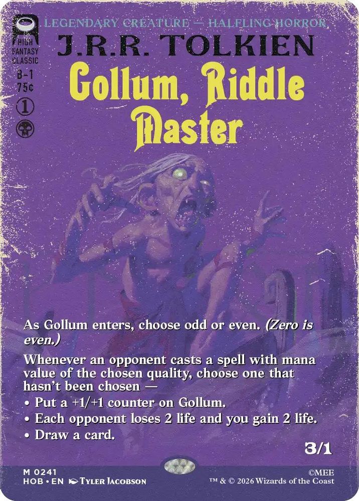 Gollum, Riddle Master (Borderless) #241 - MYTHIC HOB - The Hobbit