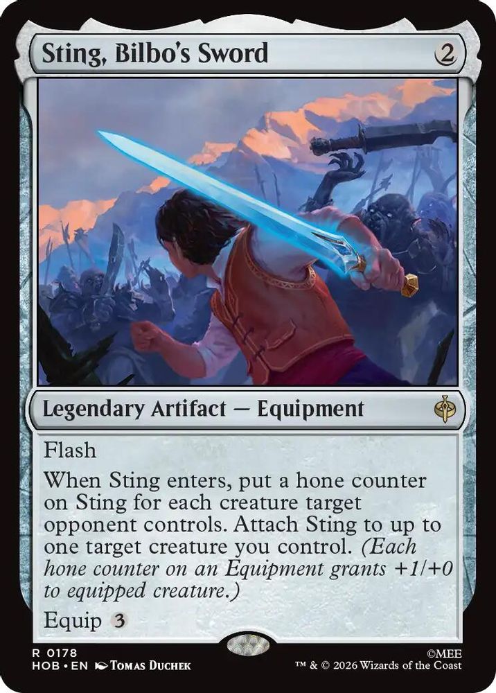 [FOIL] Sting, Bilbo's Sword #178 - RARE HOB - The Hobbit