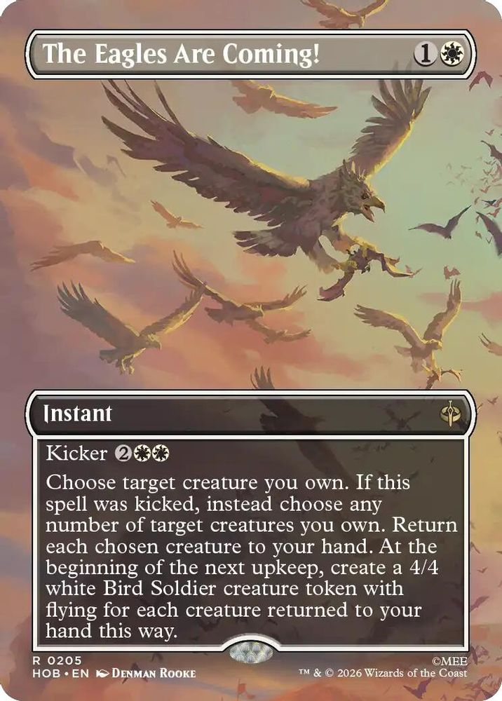 [FOIL] The Eagles Are Coming! (Borderless) #205 - RARE HOB - The Hobbit