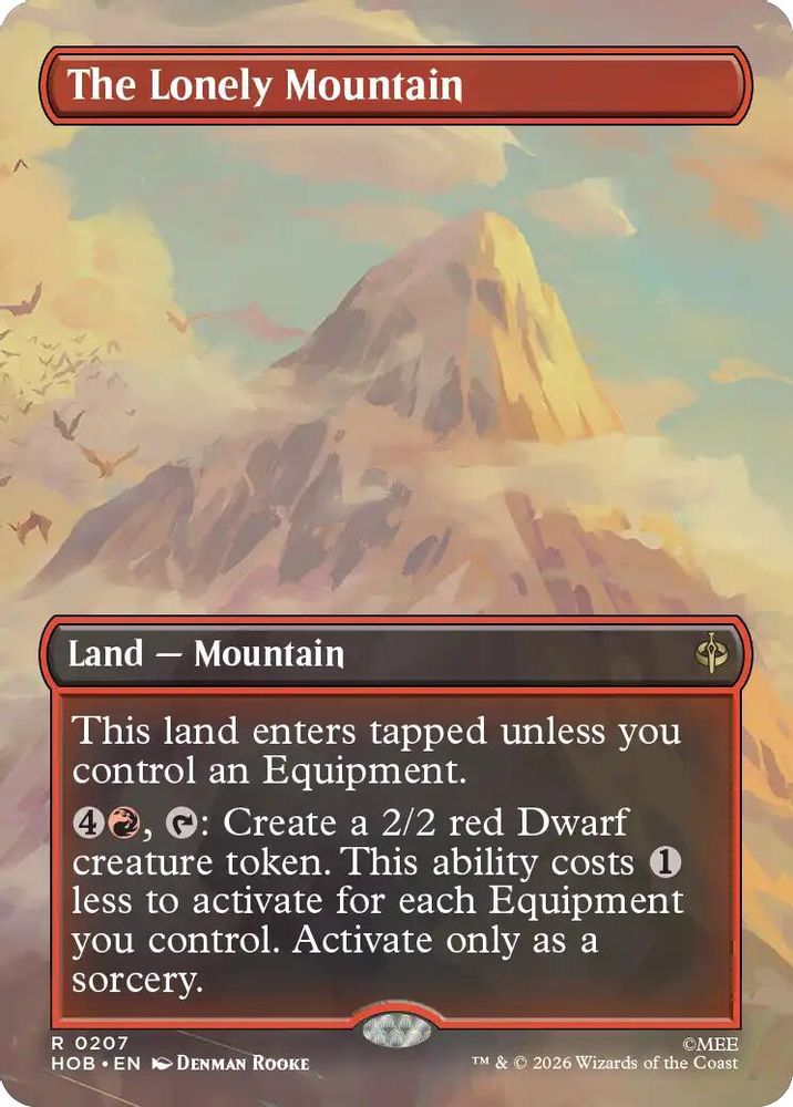 The Lonely Mountain (Borderless) (0207) #207 - RARE HOB - The Hobbit