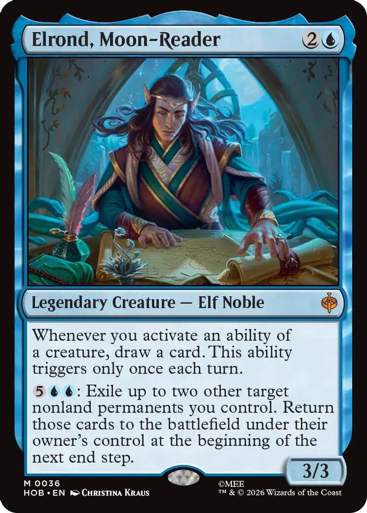 [FOIL] Elrond, Moon-Reader #036 - MYTHIC HOB - The Hobbit