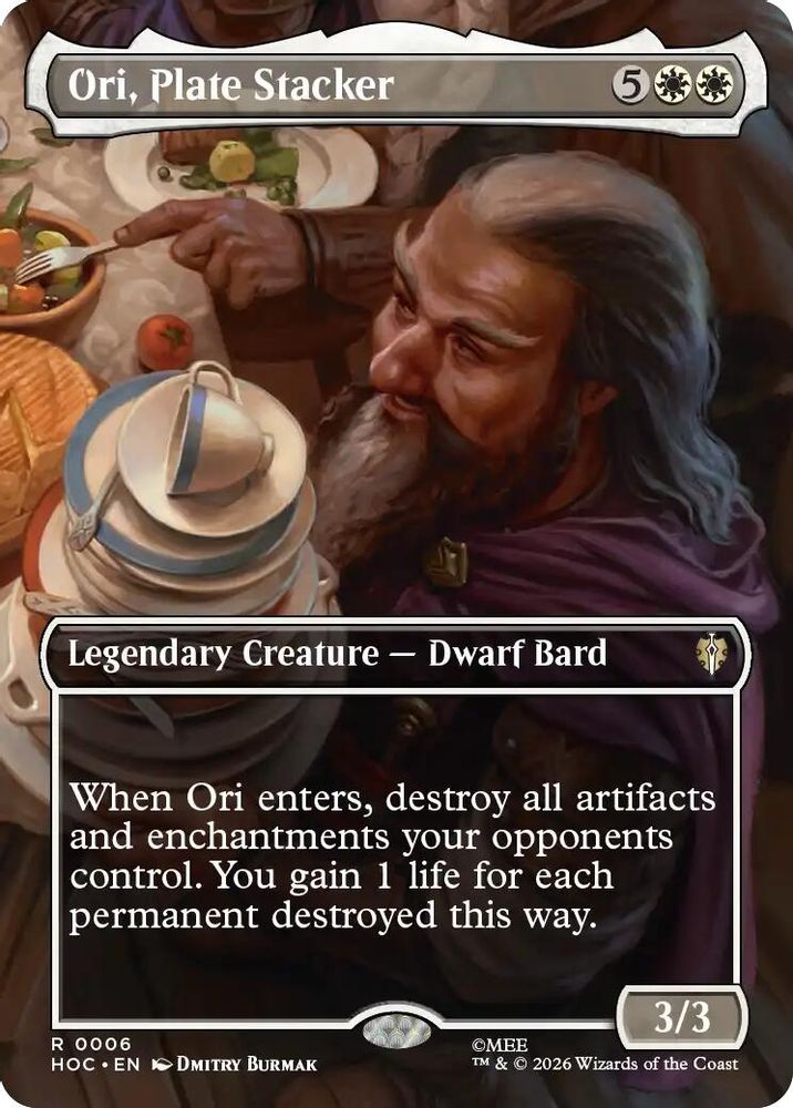 [FOIL] Ori, Plate Stacker (Borderless) #006 - RARE HOC - The Hobbit: Eternal-Legal