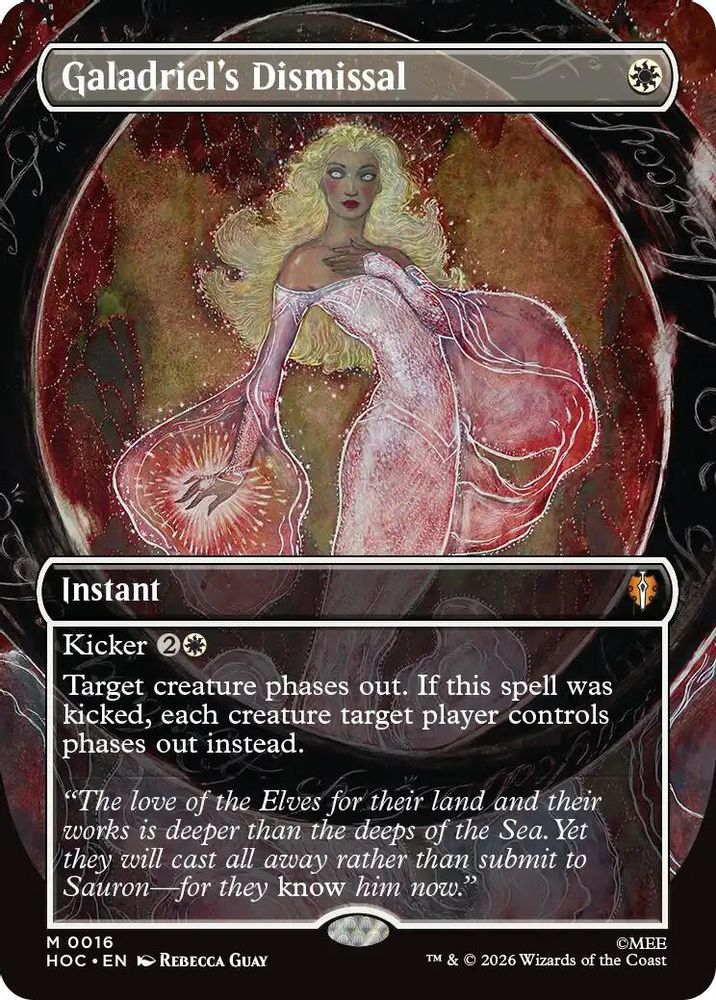 [FOIL] Galadriel's Dismissal (Borderless) #016 - RARE HOC - The Hobbit: Eternal-Legal
