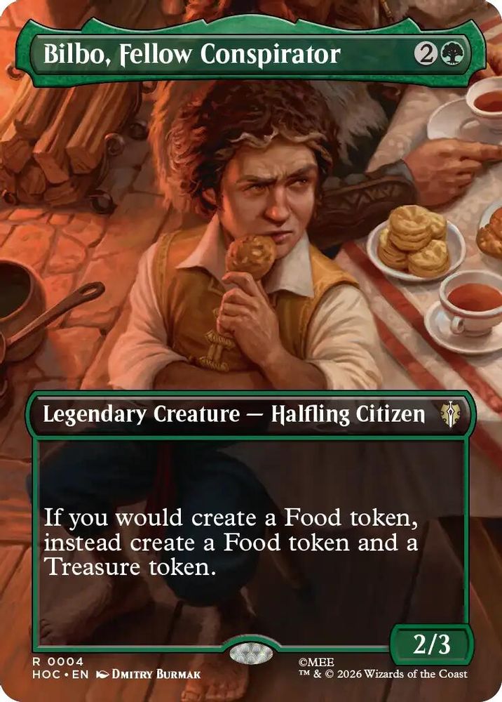 Bilbo, Fellow Conspirator (Borderless) #004 - RARE HOC - The Hobbit: Eternal-Legal