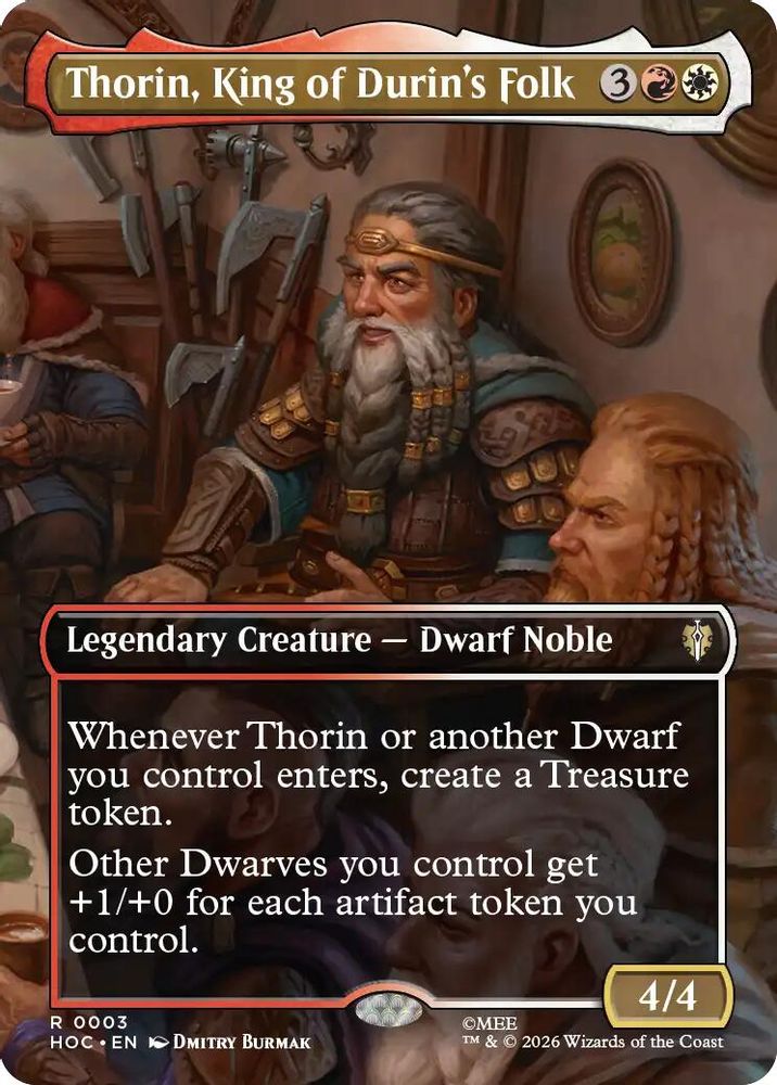 Thorin, King of Durin's Folk (Borderless) #003 - RARE HOC - The Hobbit: Eternal-Legal