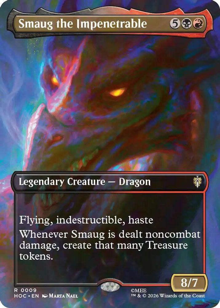 Smaug the Impenetrable (Borderless) #009 - RARE HOC - The Hobbit: Eternal-Legal