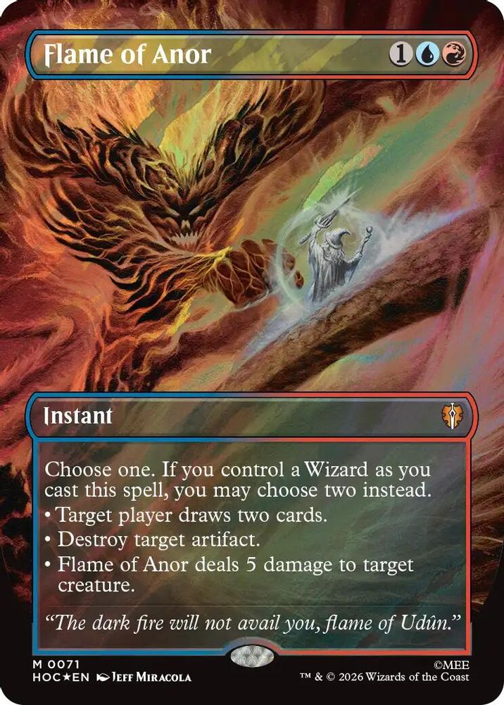 [FOIL] Flame of Anor (Borderless) (Surge Foil) #071 - MYTHIC HOC - The Hobbit: Eternal-Legal