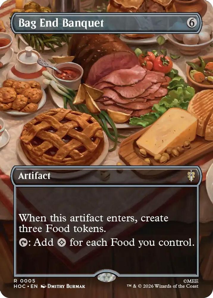 [FOIL] Bag End Banquet (Borderless) #005 - RARE HOC - The Hobbit: Eternal-Legal