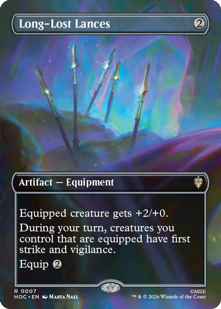 [FOIL] Long-Lost Lances (Borderless) #007 - RARE HOC - The Hobbit: Eternal-Legal