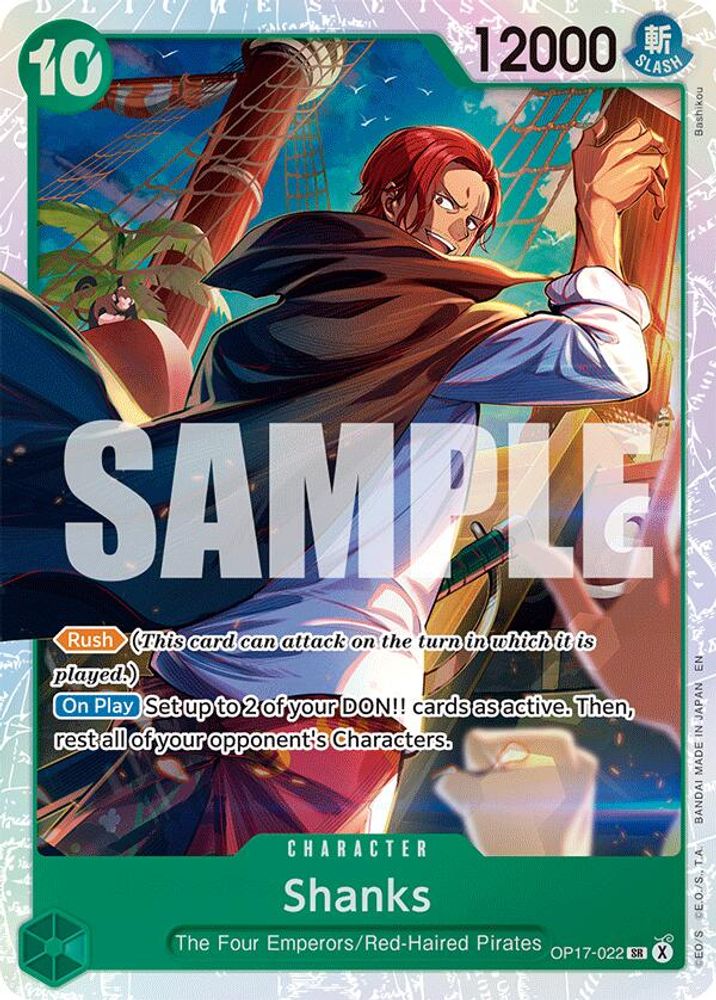 Shanks (022) (OP17-022) - Super Rare - One Piece OP17 The World's Strongest Warriors