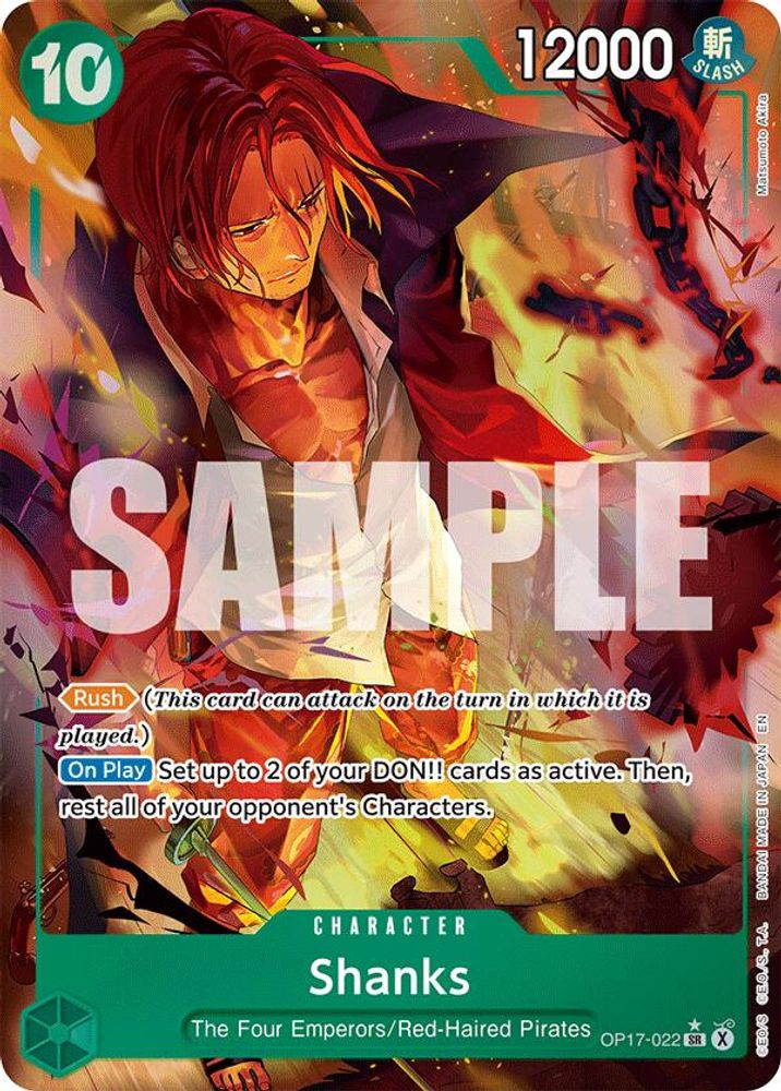 Shanks (022) (Alternate Art) -  (OP17-022) - Super Rare - One Piece OP17 The World's Strongest Warriors