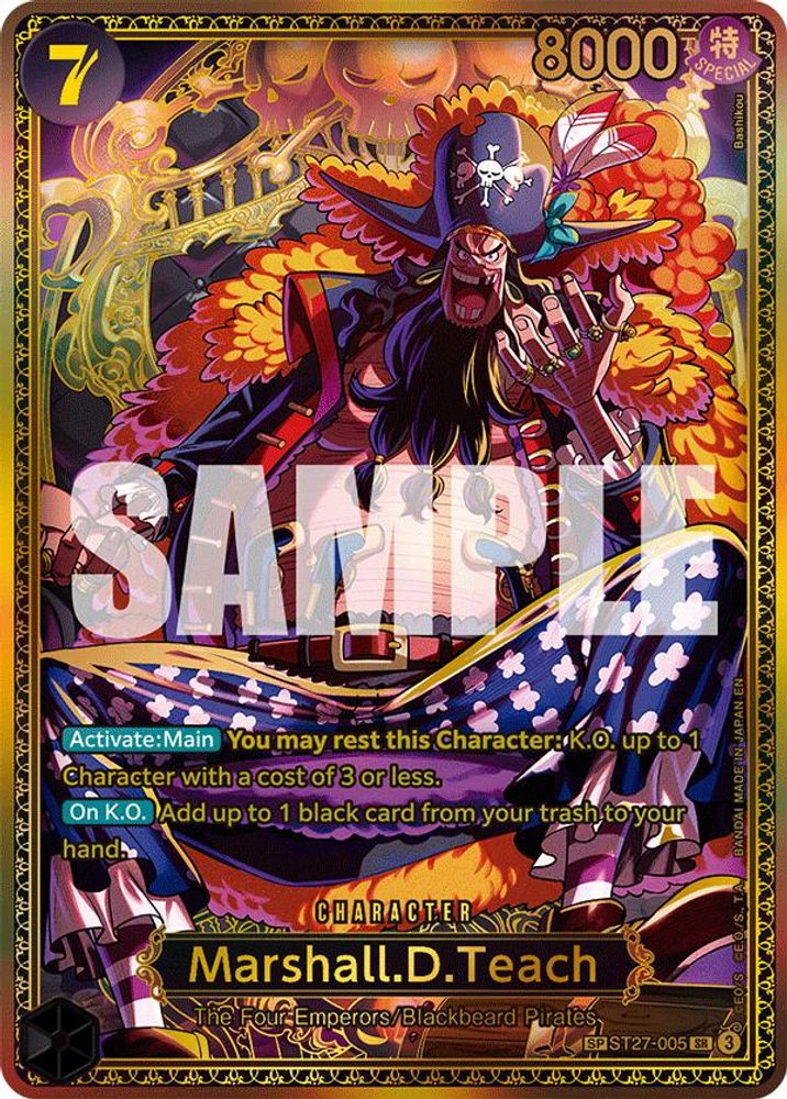 [SP] Marshall.D.Teach (ST27-005) - Super Rare - One Piece OP17 The World's Strongest Warriors