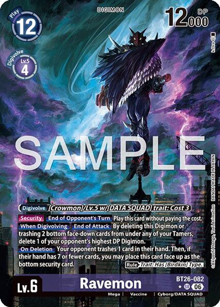 [ALTERNATE ART] Ravemon - (BT26-082) Super Rare - Digimon Timeless Bonds