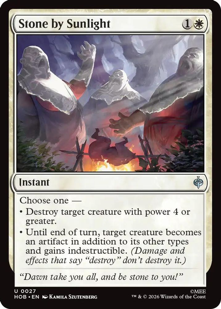 [FOIL] Stone by Sunlight #027 - UNCOMMON HOB - The Hobbit