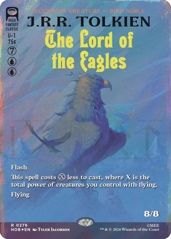 [FOIL] The Lord of the Eagles (Borderless) (Surge Foil) #276 - RARE HOB - The Hobbit