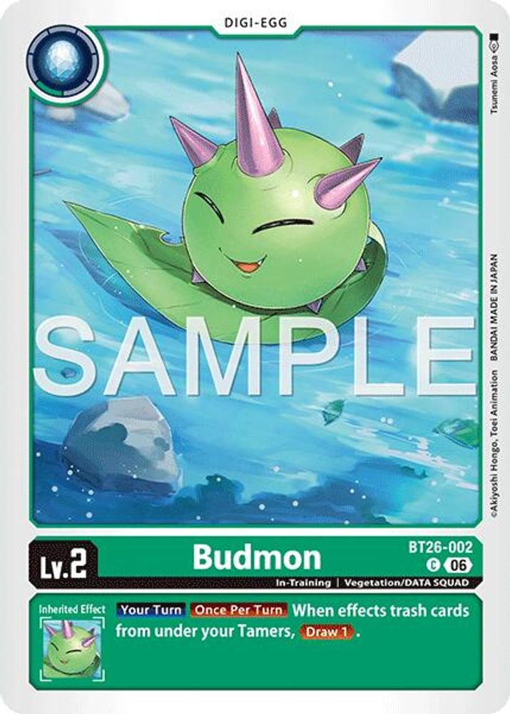 PLAYSET 4x Budmon -  (BT26-002) Common - Digimon Timeless Bonds