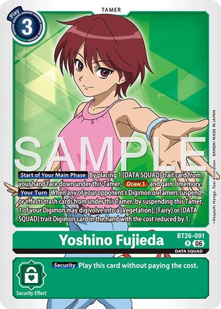 Yoshino Fujieda (BT26-091) Rare - Digimon Timeless Bonds
