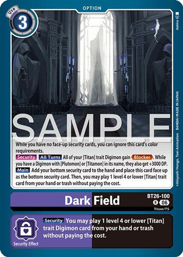 Dark Field (BT26-100) Rare - Digimon Timeless Bonds