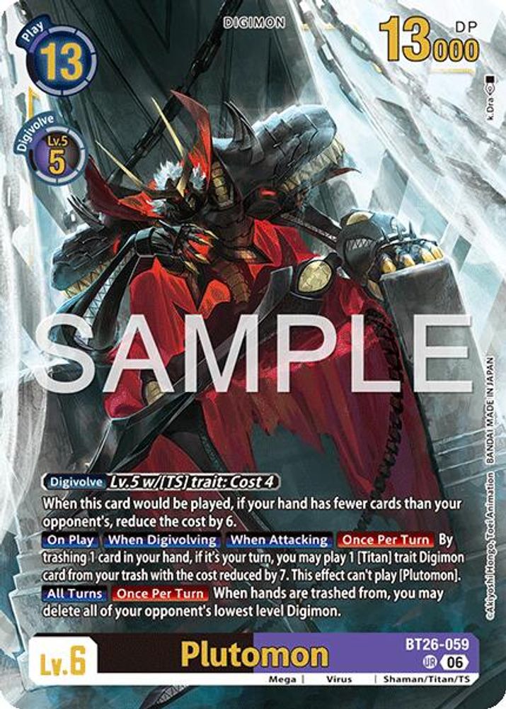 Plutomon - (BT26-059) Ultimate Rare - Digimon Timeless Bonds