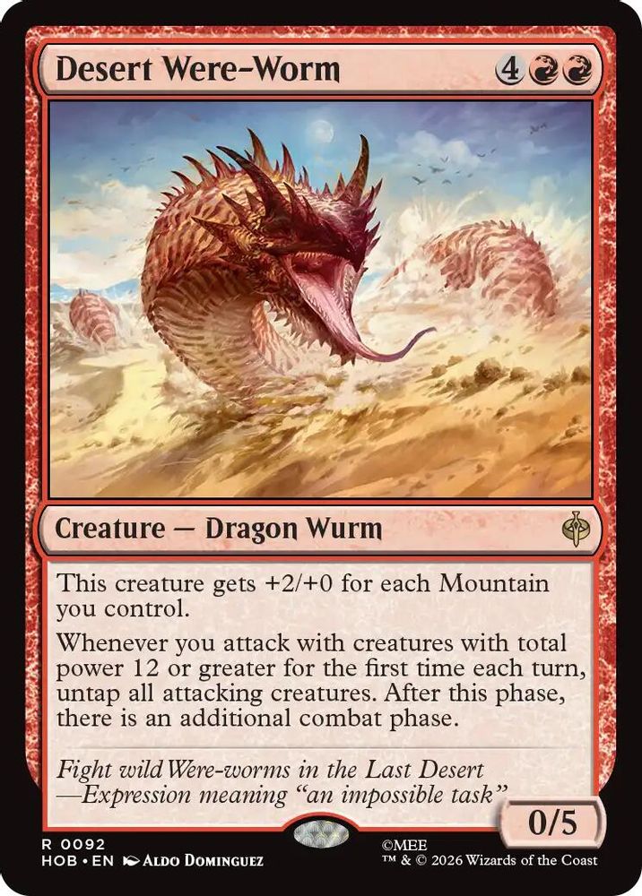 [FOIL] Desert Were-Worm #092 - RARE HOB - The Hobbit