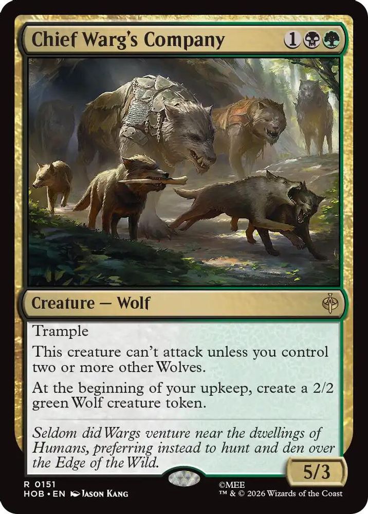 [FOIL] Chief Warg's Company #151 - RARE HOB - The Hobbit