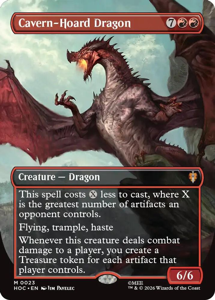 [FOIL] Cavern-Hoard Dragon (Borderless) #023 - MYTHIC HOC - The Hobbit: Eternal-Legal