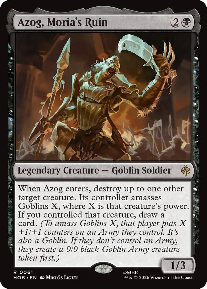[FOIL] Azog, Moria's Ruin #061 - RARE HOB - The Hobbit