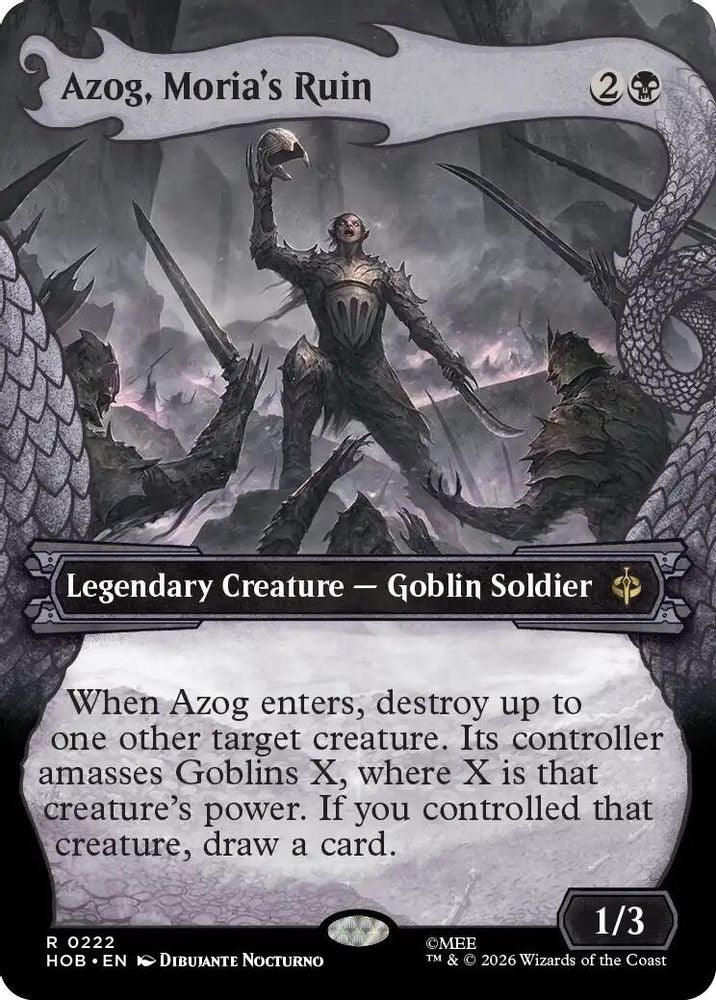 [FOIL] Azog, Moria's Ruin (Showcase) #222 - RARE HOB - The Hobbit