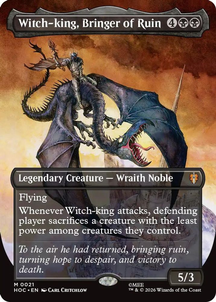 Witch-king, Bringer of Ruin (Borderless) #021 - MYTHIC HOC - The Hobbit: Eternal-Legal
