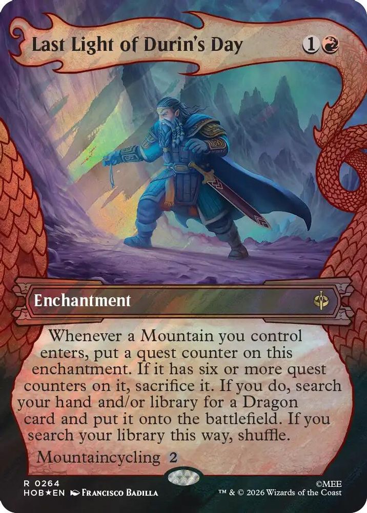 [FOIL] Last Light of Durin's Day (Showcase) (Surge Foil) #264 - RARE HOB - The Hobbit