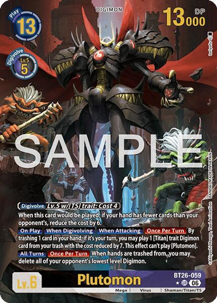 [ALTERNATE RARE] Plutomon - (BT26-059) Ultimate Rare - Digimon Timeless Bonds