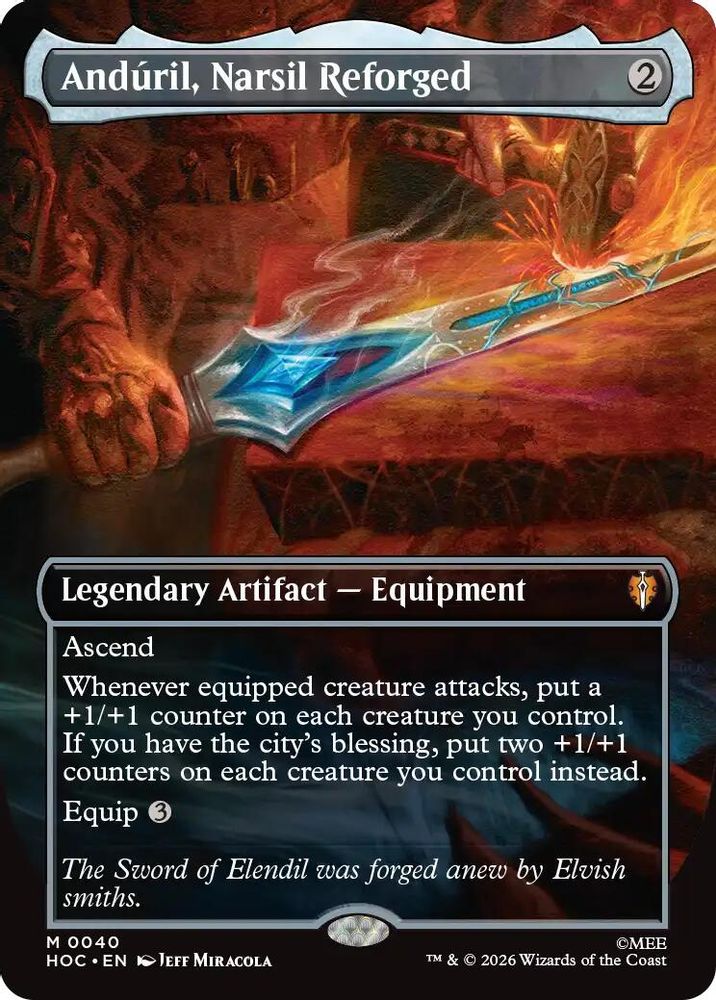 Anduril, Narsil Reforged (Borderless) #040 - MYTHIC HOC - The Hobbit: Eternal-Legal