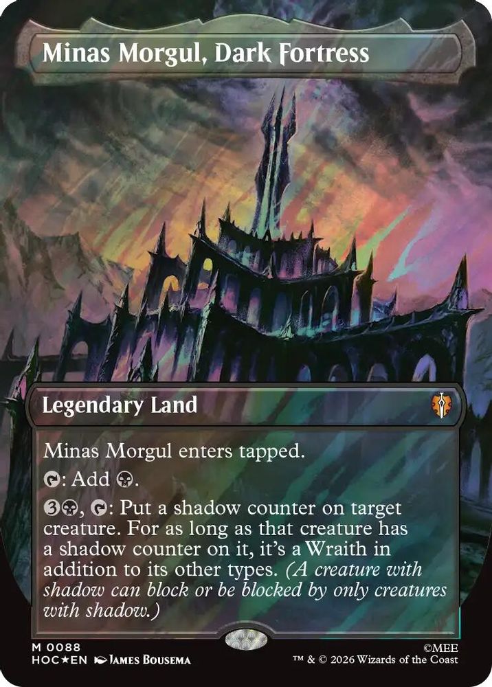 [FOIL] Minas Morgul, Dark Fortress (Borderless) (Surge Foil) #088 - MYTHIC HOC - The Hobbit: Eternal-Legal