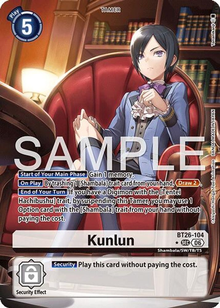 [ALTERNATE ART] Kunlun - (BT26-104) Secret Rare - Digimon Timeless Bonds