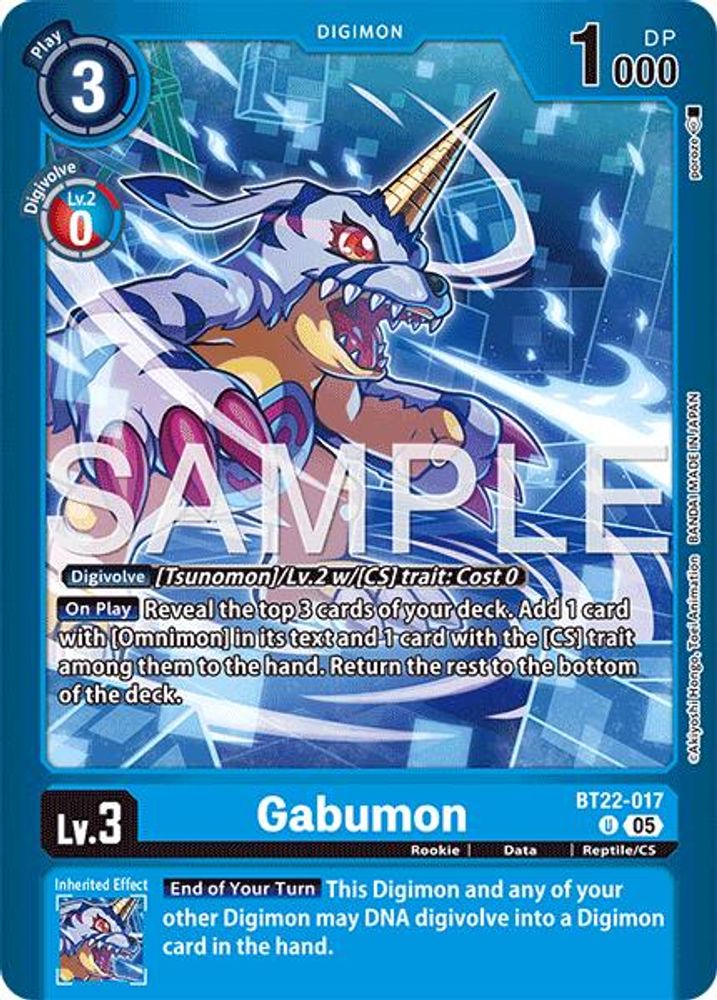 Gabumon (BT22-017) - UNCOMMON - LM-08 Digimon Limited Card Pack Final Crest