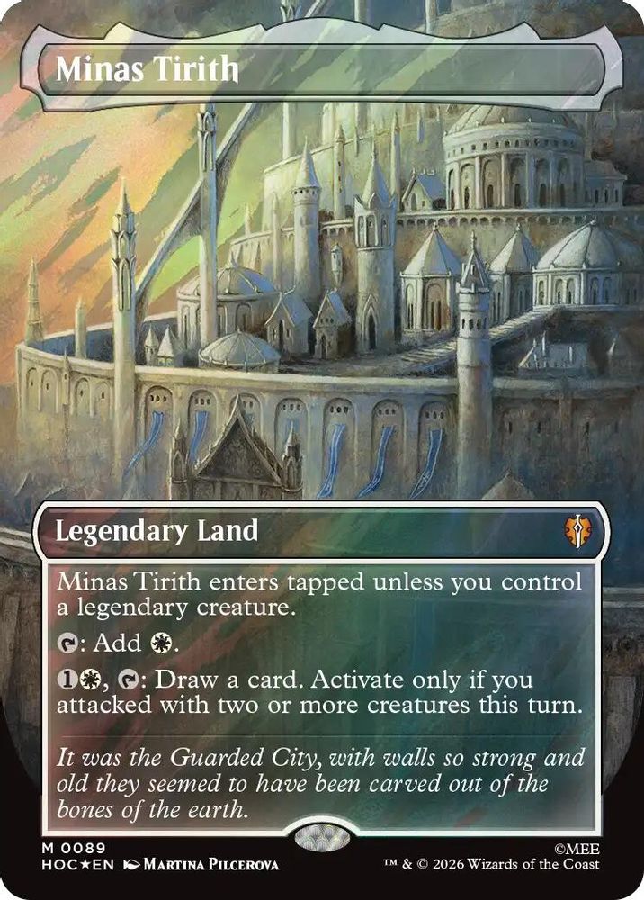 [FOIL] Minas Tirith (Borderless) (Surge Foil) #089 - MYTHIC HOC - The Hobbit: Eternal-Legal