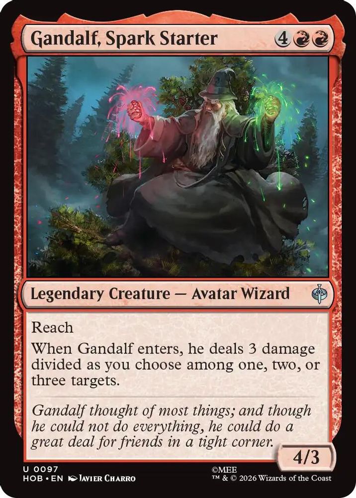 Gandalf, Spark Starter #097 - UNCOMMON HOB - The Hobbit