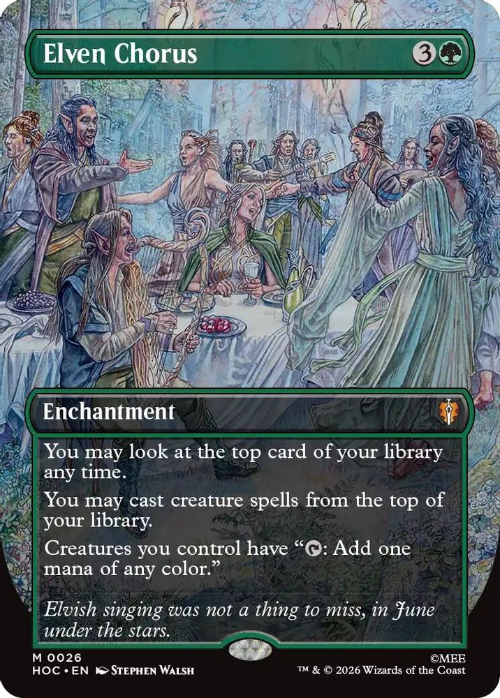 Elven Chorus (Borderless) #026 - MYTHIC HOC - The Hobbit: Eternal-Legal