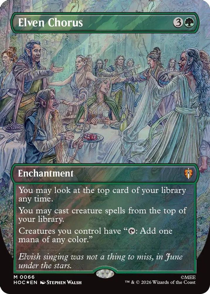 [FOIL] Elven Chorus (Borderless) (Surge Foil) #066 - MYTHIC HOC - The Hobbit: Eternal-Legal