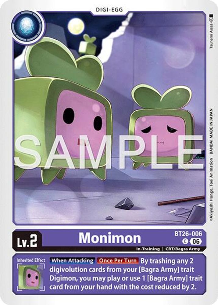PLAYSET 4x Monimon -  (BT26-006) Common - Digimon Timeless Bonds
