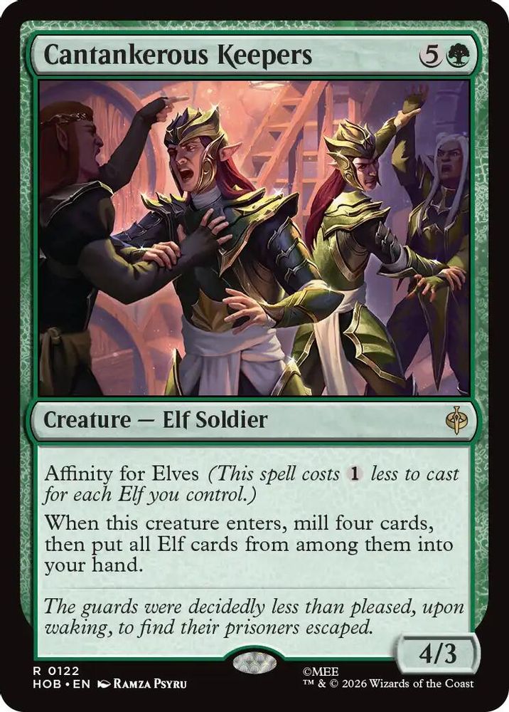 [FOIL] Cantankerous Keepers #122 - RARE HOB - The Hobbit