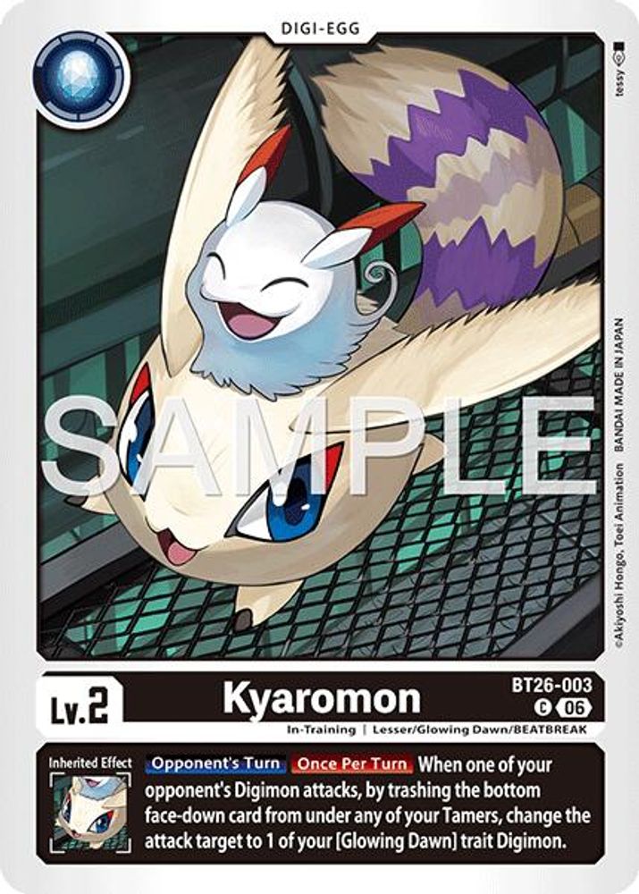 PLAYSET 4x Kyaromon -  (BT26-003) Common - Digimon Timeless Bonds