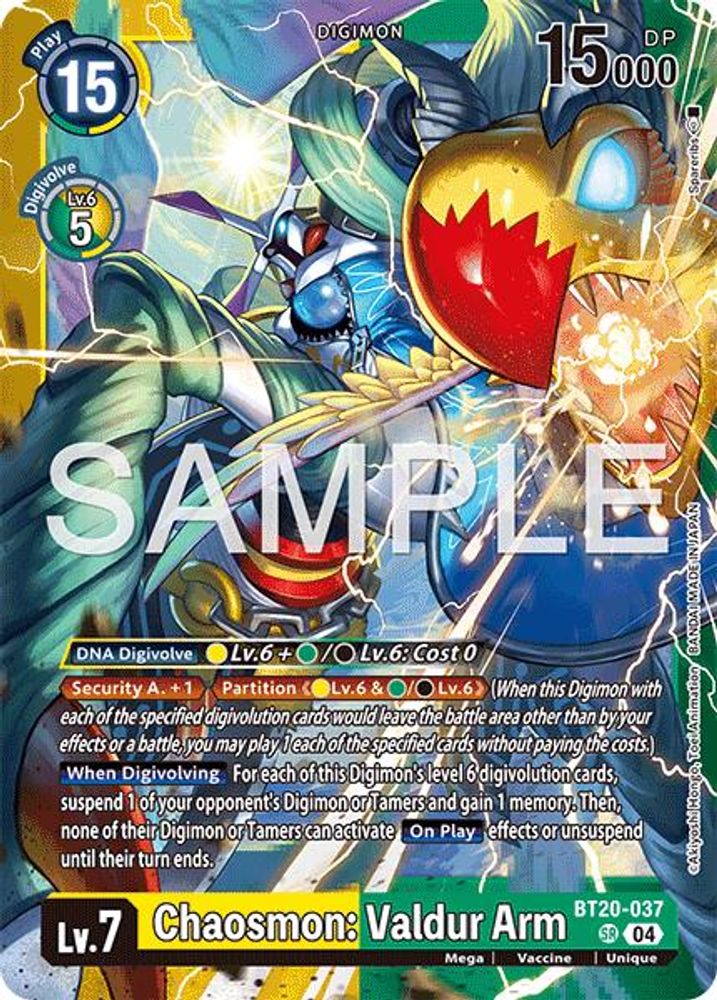 Chaosmon: Valdur Arm (BT20-037) - SUPER RARE - LM-08 Digimon Limited Card Pack Final Crest