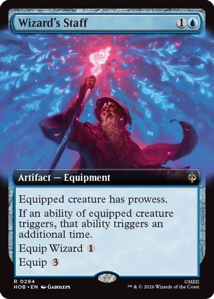 [FOIL] Wizard's Staff (Extended Art) #294 - RARE HOB - The Hobbit
