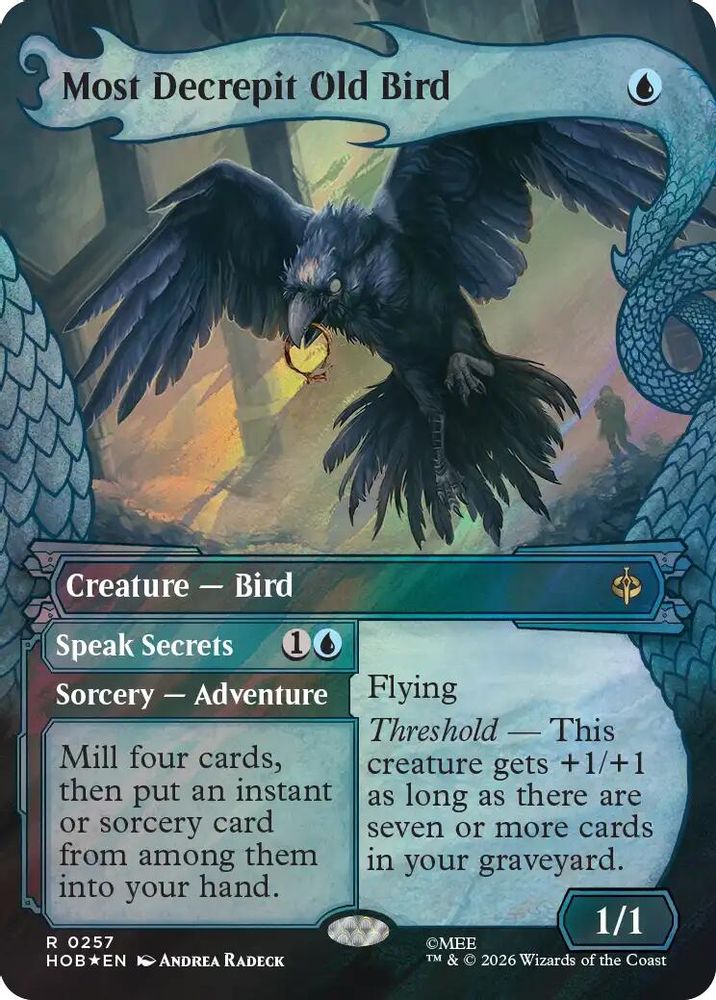 [FOIL] Most Decrepit Old Bird (Showcase) (Surge Foil) #257 - RARE HOB - The Hobbit