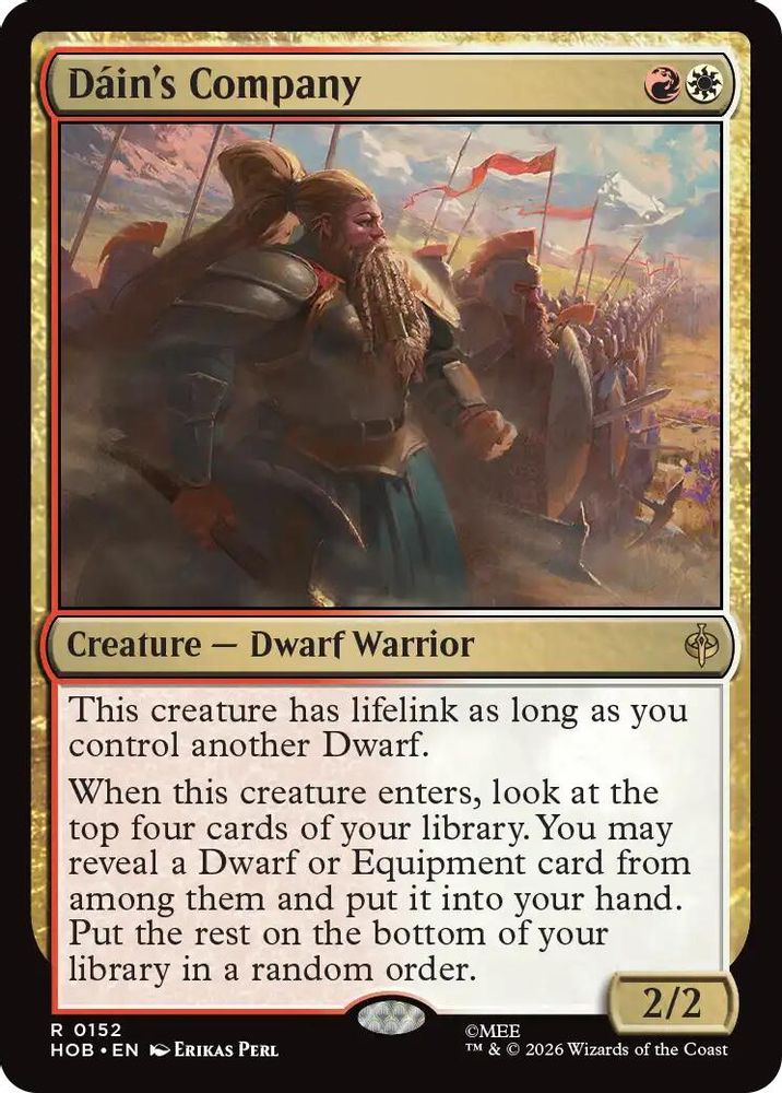 [FOIL] Dain's Company #152 - RARE HOB - The Hobbit