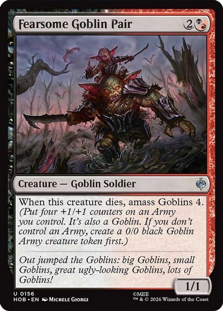Fearsome Goblin Pair #156 - UNCOMMON HOB - The Hobbit