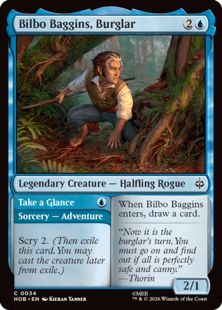 [FOIL] Bilbo Baggins, Burglar #034 - COMMON HOB - The Hobbit
