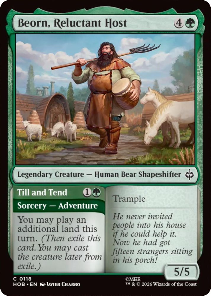 [FOIL] Beorn, Reluctant Host #118 - COMMON HOB - The Hobbit
