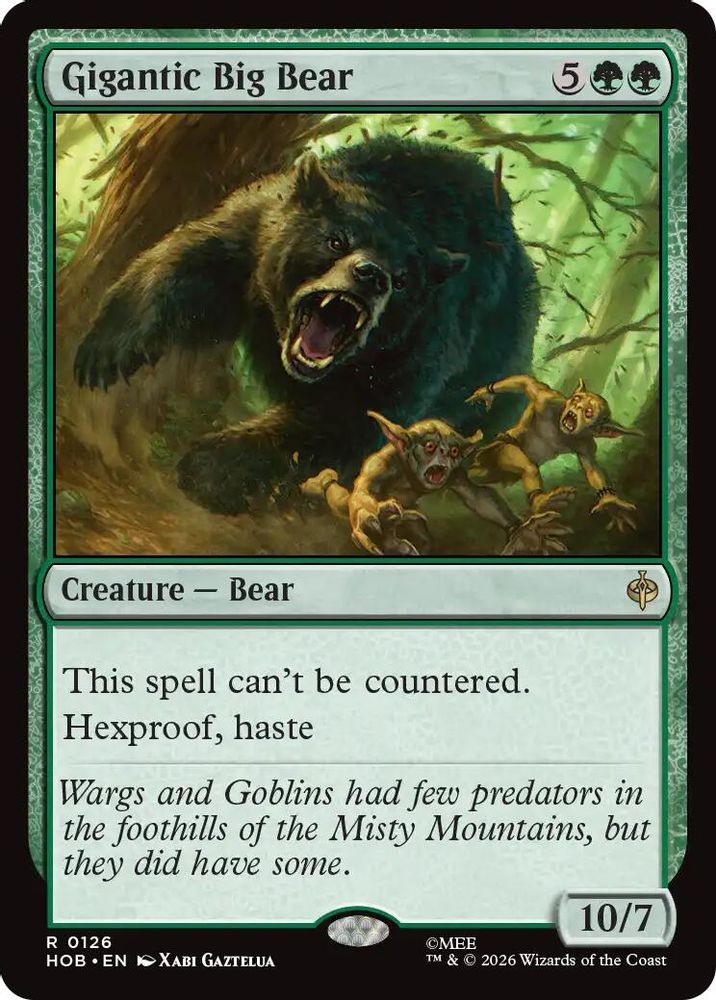 [FOIL] Gigantic Big Bear #126 - RARE HOB - The Hobbit
